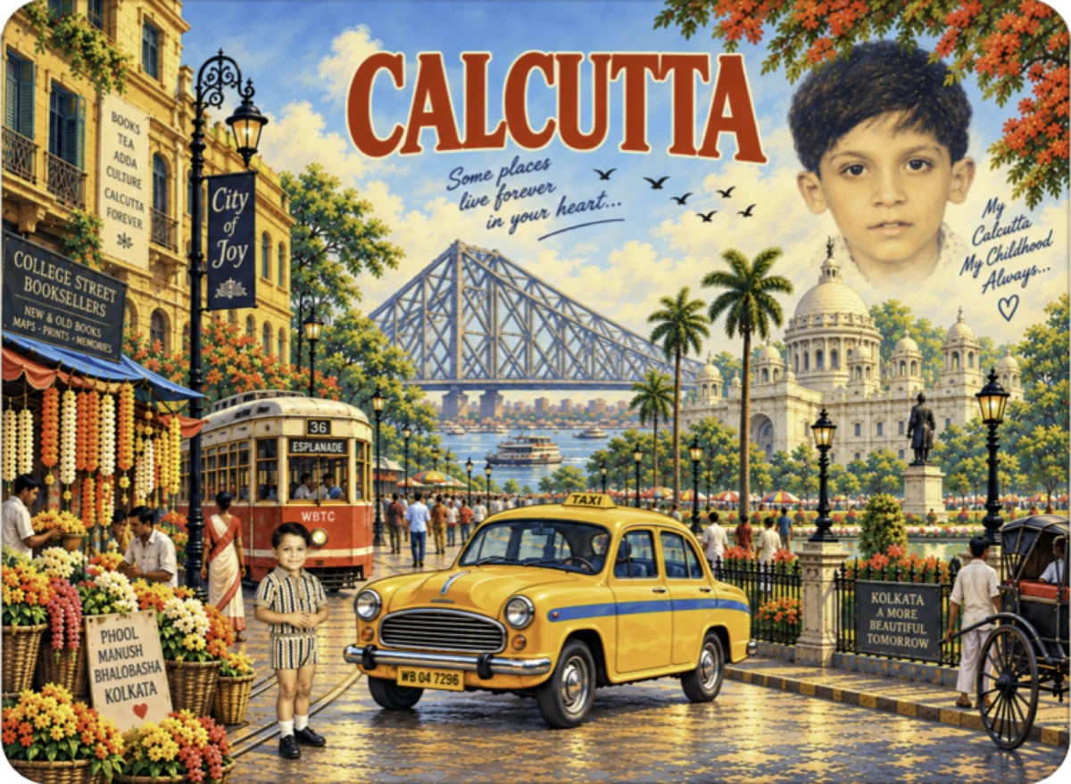 Illustration of Calcutta and childhood memories
