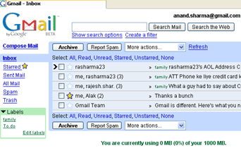 Archived image: gmail issues