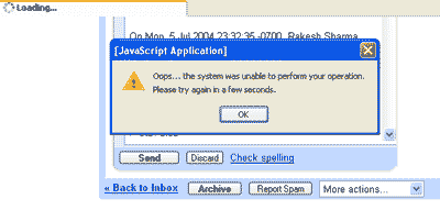 Archived image: gmail send error