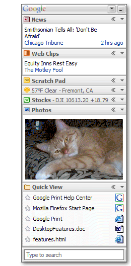 Archived image: google sidebar