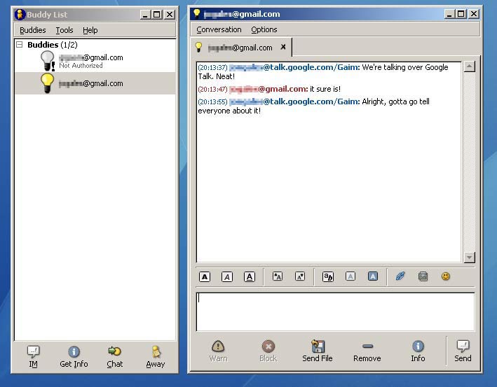 Archived image: google talk