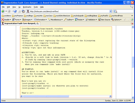 Archived image: in mozilla