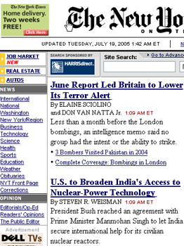 Archived image: india nytimes