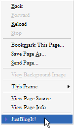 Screenshot: justblogit screenshot