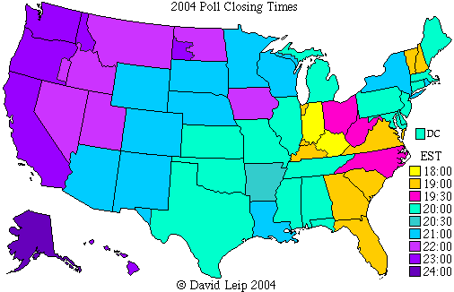 Archived image: poll closing times