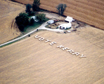 Archived image: vote kerry arial